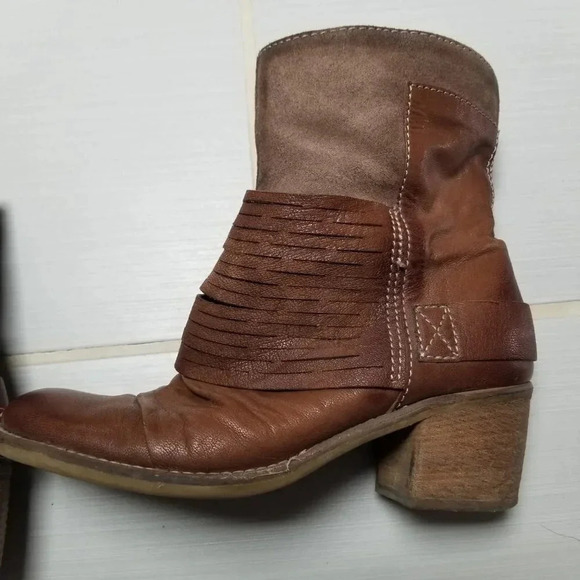 MJUS Brown Suede Leather Strappy Ankle Boots - Picture 4 of 16